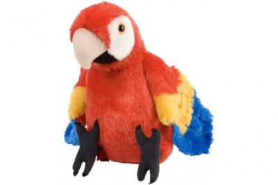 WILD REPUBLIC Cuddlekins peluche en peluche Perroquet &eacute;carlate 30 cm rouge