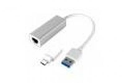 CUC Adaptateur USB 3 m&eacute;tal Gigabit + Convert. USB Type C