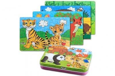 ALLBIZ Jouet Puzzle en Bois pour Enfants,une bo&icirc;te contenant 4 Niveaux de Difficult&eacute; Diff&eacute;rents, 9 Pi&egrave;ces, 12 Pi&egrave;ces, 15 Pi&egrave;ces, 20 Pi&egrave;ces, Jouet