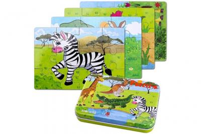 ALLBIZ Jouet Puzzle en Bois pour Enfants,une bo&icirc;te contenant 4 Niveaux de Difficult&eacute; Diff&eacute;rents, 9 Pi&egrave;ces, 12 Pi&egrave;ces, 15 Pi&egrave;ces, 20 Pi&egrave;ces, Jouet