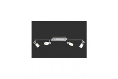 TRIO Spot clapton 4 spot led chrome et verre blanc l96 cm  lighting