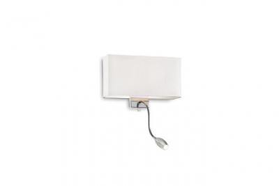  Ideal Lux Hotel - Applique Murale D'int&eacute;rieur &Agrave; 1 Lumi&egrave;re, Blanc, E27