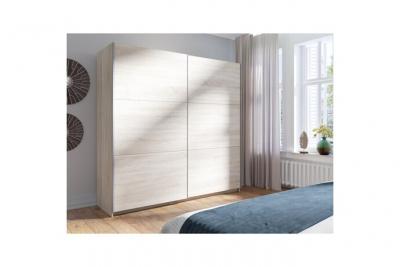 Armoire, garde robe 200 cm 2 portes coulissantes - ch&ecirc;ne sonoma - Collection arsala