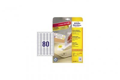 AVERY ZWECKFORM Etiquette universelles Avery-Zweckform L4732REV-25 35.6 x 16.9 mm papier blanc 2400 pc(s) d&eacute;collable