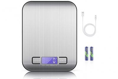 VENDOS85  Balance Cuisine Electronique avec C&acirc;ble USB 10kg/1g gris