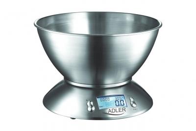 ADLER Balance de cuisine AD 3134 avec bol 2L, capacit&eacute; 5kg, pr&eacute;cision 1g