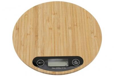 VENDOS85 Balance de Cuisine en Bambou 5kg/1g 