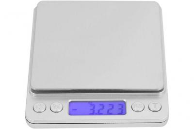 VENDOS85 Balance de cuisine num&eacute;rique en acier inoxydable de haute pr&eacute;cision 500g/0. 01g avec ecran lcd gris