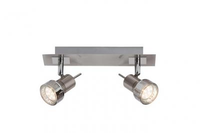 BRILLIANT  Plafonnier led &agrave; 2 lumi&egrave;res Kassandra - Chrome