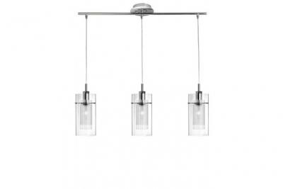 SEARCHLIGHT Barre duo1, en chrome et verre, 3 ampoules