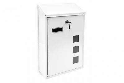 HELLOSHOP26 Boite aux lettres design contemporain murale blanche jardin ext&eacute;rieur  1013007