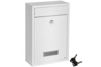 HELLOSHOP26  1008002 Boite aux lettres murale Acier Classique, Blanc