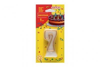 WDK  Partner - COU607 - D&eacute;coration de g&acirc;teau - Bougie Chiffre 7