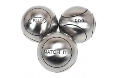 OBUT Boules de p&eacute;tanque Match it inox 75mm strie1 -  