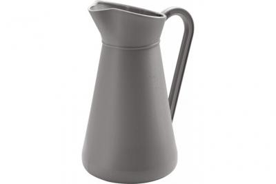 EDA  - Broc 5 L - Pichet en Plastique - 24,5 x 19 x 34 cm - Gris galet