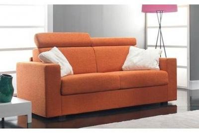 INSIDE 75 Canap&eacute; 3-4 places FASTER tweed orange convertible ouverture EXPRESS 160*190*12cm