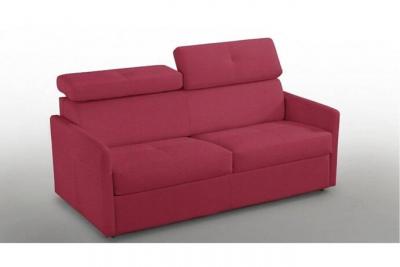 ITALIAN SPIRIT Canap&eacute; 3-4 places MONTMARTRE 160cm MATELAS 18CM sommier lattes RENATONISI Tweed rouge