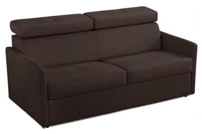 ITALIAN SPIRIT Canap&eacute; 3-4 places paris couchage 160cm express sommier lattes tweed marron matelas 16 cm