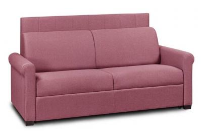 ITALIAN SPIRIT Canap&eacute; BELLE EPOQUE CanapExpress lattes 160cm matelas m&eacute;mory 22cm t&ecirc;te de lit int&eacute;gr&eacute;e velours rouge