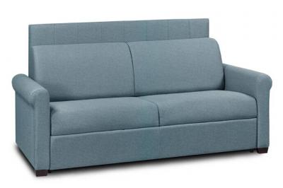 ITALIAN SPIRIT Canap&eacute; BELLE EPOQUE CanapExpress lattes matelas m&eacute;mory 22cm t&ecirc;te de lit int&eacute;gr&eacute;e bleu turquoise