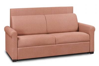 ITALIAN SPIRIT Canap&eacute; BELLE EPOQUE CanapExpress lattes matelas m&eacute;mory 22cm t&ecirc;te de lit int&eacute;gr&eacute;e velours orange