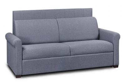 ITALIAN SPIRIT Canap&eacute; BELLE EPOQUE CanapExpress lattes matelas m&eacute;mory 22cm t&ecirc;te de lit int&eacute;gr&eacute;e velours bleu cobalt