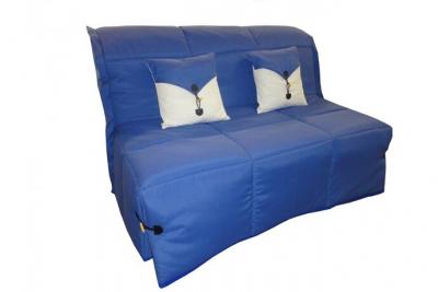 NAD Canap&eacute; bz convertible soan bleu 160*200cm matelas confort bultex inclus