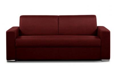 ITALIAN SPIRIT Canap&eacute; convertible 2-3 places SELECT matelas 16cm sommier lattes 120cm microfibre bordeaux