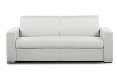 ITALIAN SPIRIT Canap&eacute; convertible 2-3 places SELECT matelas 16cm sommier lattes 120cm polyur&eacute;thane blanc cass&eacute;