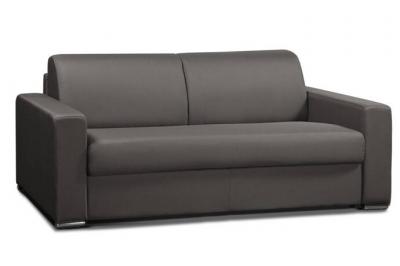 ITALIAN SPIRIT Canap&eacute; convertible 2- allure matelas m&eacute;mory 20cm sommier lattes 120cm polyur&eacute;thane taupe