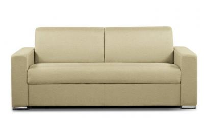 ITALIAN SPIRIT Canap&eacute; convertible 3-4 places SELECT matelas 16cm sommier lattes 160cm RENATONISI polyur&eacute;thane &eacute;cru