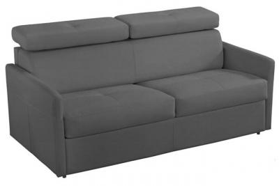 ITALIAN SPIRIT Canap&eacute; convertible 3 places PARIS en microfibre graphite couchage 140cm express matelas 16 cm