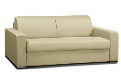 ITALIAN SPIRIT Canap&eacute; convertible allure matelas m&eacute;mory 20cm lattes 140cm polyur&eacute;thane &eacute;cru