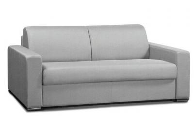 ITALIAN SPIRIT Canap&eacute; convertible allure matelas m&eacute;mory 20cm lattes 140cm polyur&eacute;thane gris clair