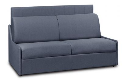 ITALIAN SPIRIT Canap&eacute; convertible avec t&ecirc;te de lit grand hotel bleu navy matelas m&eacute;mory 20cm express lattes