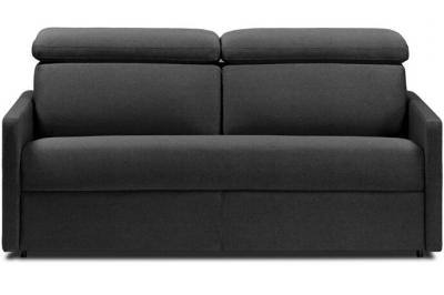 ITALIAN SPIRIT Canap&eacute; convertible luxia matelas 16cm syst&egrave;me express sommier lattes 140cm microfibre graphite