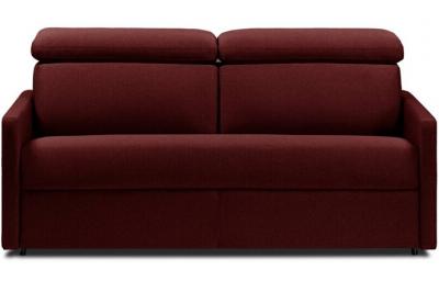 ITALIAN SPIRIT Canap&eacute; convertible luxia matelas 16cm syst&egrave;me express sommier lattes 140cm microfibre bordeaux