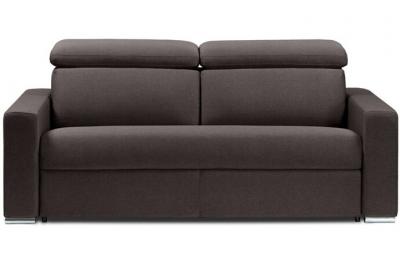 ITALIAN SPIRIT Canap&eacute; convertible passion matelas 16cm syst&egrave;me express sommier lattes 140cm microfibre marron