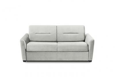 ITALIAN SPIRIT Canap&eacute; convertible EXPRESS AMAZONE 120cm matelas 16cm cuir vachette blanc cass&eacute;