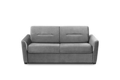 ITALIAN SPIRIT Canap&eacute; convertible EXPRESS AMAZONE 120cm matelas 16cm sommier lattes tweed gris clair
