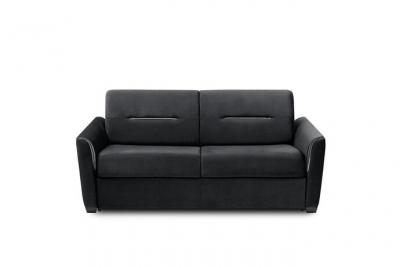 ITALIAN SPIRIT Canap&eacute; convertible EXPRESS AMAZONE 120cm matelas 16cm sommier lattes polyur&eacute;thane noir