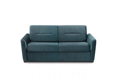 ITALIAN SPIRIT Canap&eacute; convertible EXPRESS AMAZONE 120cm matelas 16cm velours bleu paon