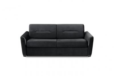 ITALIAN SPIRIT Canap&eacute; convertible EXPRESS AMAZONE 160cm matelas 16cm sommier lattes polyur&eacute;thane noir