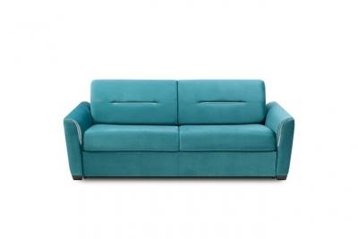 ITALIAN SPIRIT Canap&eacute; convertible EXPRESS AMAZONE 160cm matelas 16cm tweed bleu turquoise