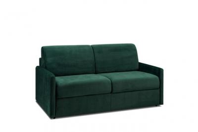 ITALIAN SPIRIT Canap&eacute; convertible canapexpress luxury 140 cm matelas 22 cm &agrave; m&eacute;moire de forme velours vert