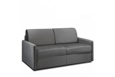 ITALIAN SPIRIT Canap&eacute; convertible CanapExpress LUXURY 140 cm matelas 22 cm &agrave; m&eacute;moire de forme velours gris