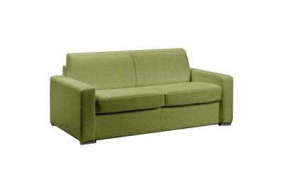 ITALIAN SPIRIT Canap&eacute; convertible express master 140cm matelas 18cm sommier lattes renatonisi velours vert lime