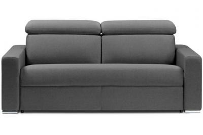 ITALIAN SPIRIT Canap&eacute; h&ocirc;tellerie convertible BEST matelas m&eacute;mory 20cm express lattes 120cm microfibre graphite