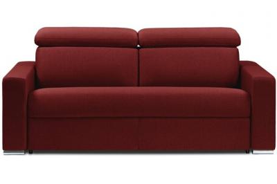 ITALIAN SPIRIT Canap&eacute; h&ocirc;tellerie convertible BEST matelas m&eacute;mory 20cm express lattes 120cm microfibre bordeaux