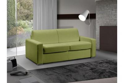 ITALIAN SPIRIT Canap&eacute; lit 2-3 places master convertible express 120 cm tweed cross vert matelas 18 cm inclus